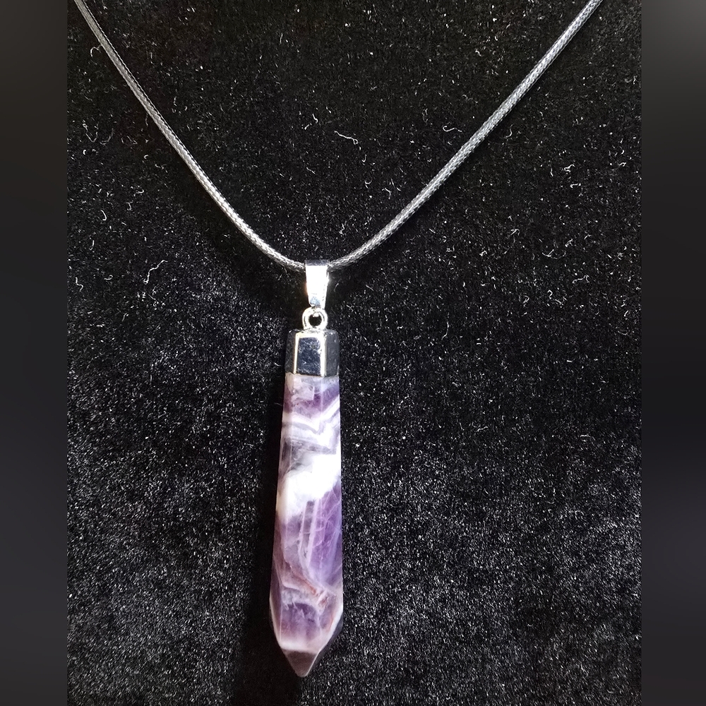 Amethyst Crystal Pendant Necklace